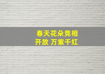 春天花朵竞相开放 万紫千红